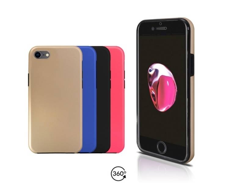 Funda Doble iPhone 7 Silicona Delantera y Trasera 360 - 4 Colores