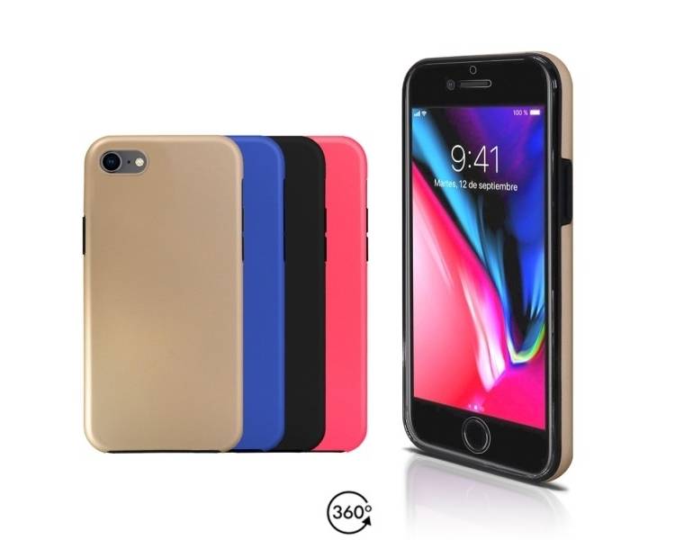 Funda Doble iPhone 8 Silicona Delantera y Trasera 360 - 4 Colores