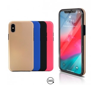 Funda Doble iPhone X / XS Silicona Delantera y Trasera 360 - 4 Colores