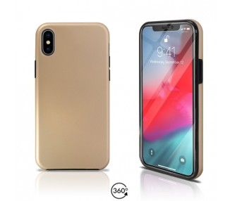 Funda Doble iPhone X / XS Silicona Delantera y Trasera 360 - 4 Colores