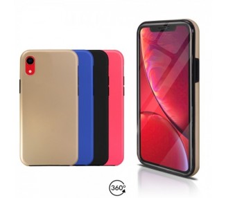 Funda Doble iPhone XR Silicona Delantera y Trasera 360 - 4 Colores