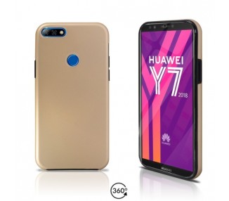 Funda Doble Huawei Y7 2018 Silicona Delantera y Trasera 360 - 4 Colores