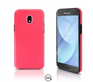 Funda Doble Samsung Galaxy J3 2017 Silicona Delantera y Trasera 360 - 4 Colores