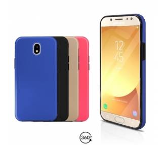 Funda Doble Samsung Galaxy J7 2017 Silicona Delantera y Trasera 360 - 4 Colores