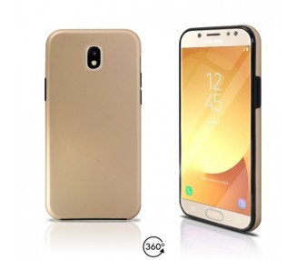 Funda Doble Samsung Galaxy J7 2017 Silicona Delantera y Trasera 360 - 4 Colores