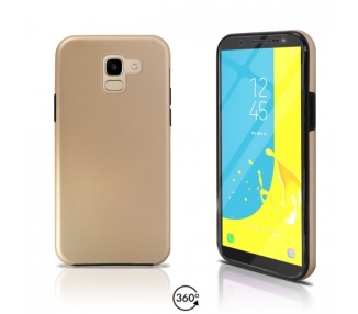 Funda Doble Samsung Galaxy J6 2018 Silicona Delantera y Trasera 360 - 4 Colores