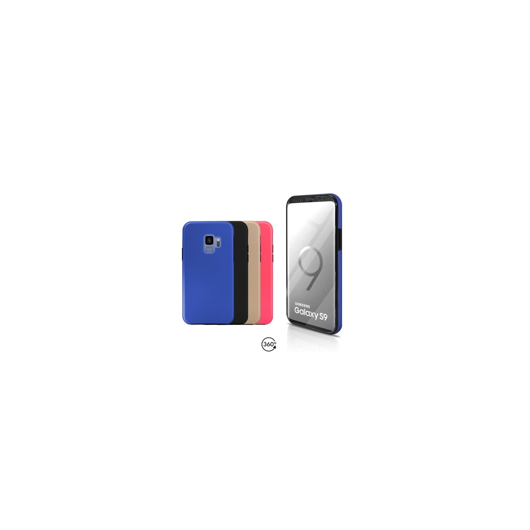 Funda Doble Samsung Galaxy S9 Silicona Delantera y Trasera 360 - 4 Colores