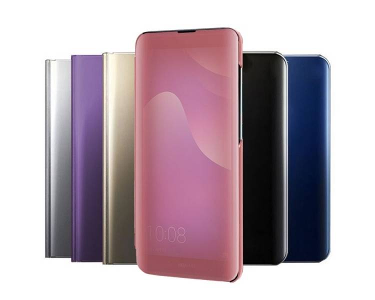 Funda Flip con Stand Huawei Y6 2018 / Honor 7A Clear View - 6 Colores