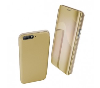 Funda Flip con Stand Huawei Y6 2018 / Honor 7A Clear View - 6 Colores