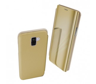 Funda Flip con Stand Samsung Galaxy A8 2018 Clear View - 6 Colores