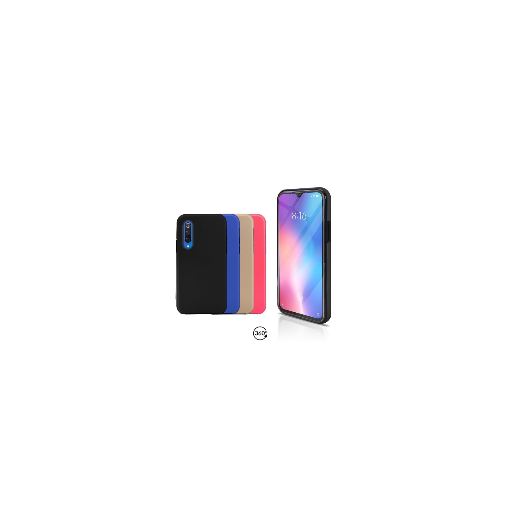 Funda Doble Xiaomi Mi 9 Silicona Delantera y Trasera - 4 Colores