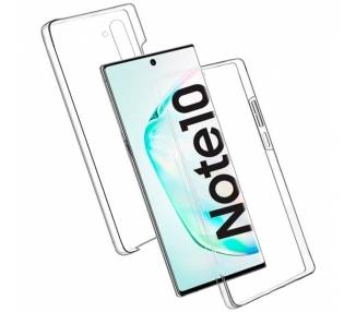Funda Doble Samsung Galaxy Note 10 Silicona Transparente Delantera y Trasera