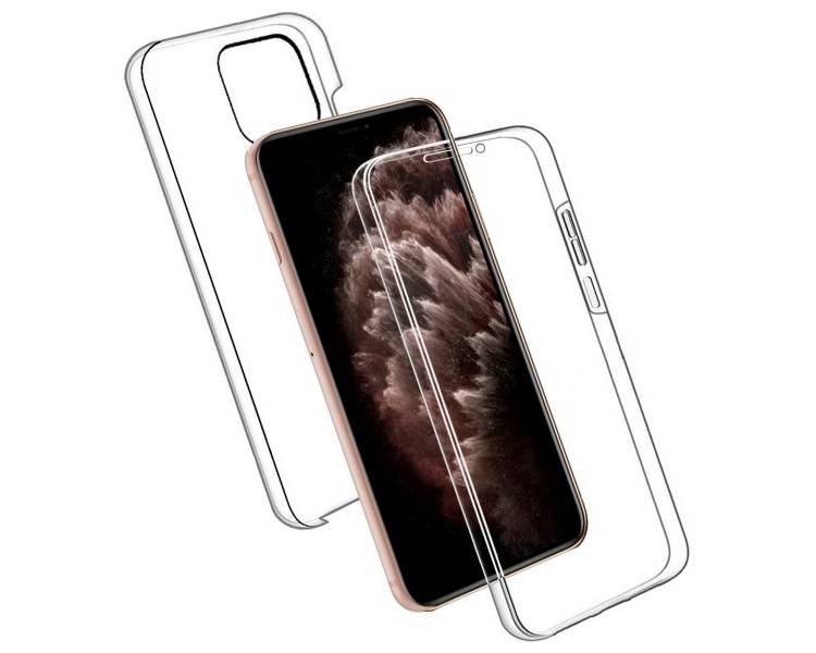 Funda Doble iPhone 11 PRO 5.8 Silicona Transparente Delantera y Trasera