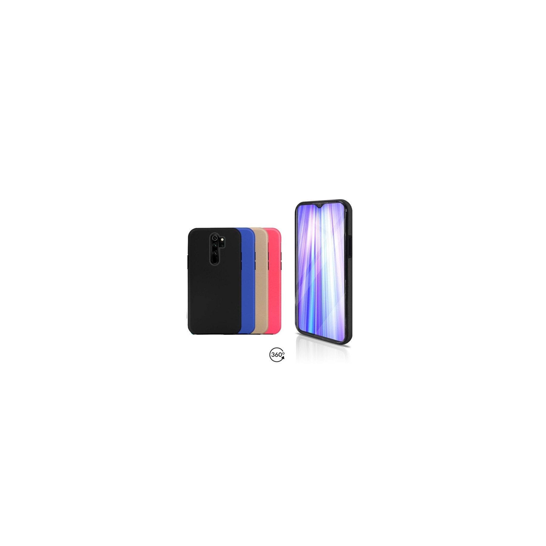 Funda Doble Xiaomi Redmi Note 8 Pro Silicona Delantera y Trasera - 4 Colores