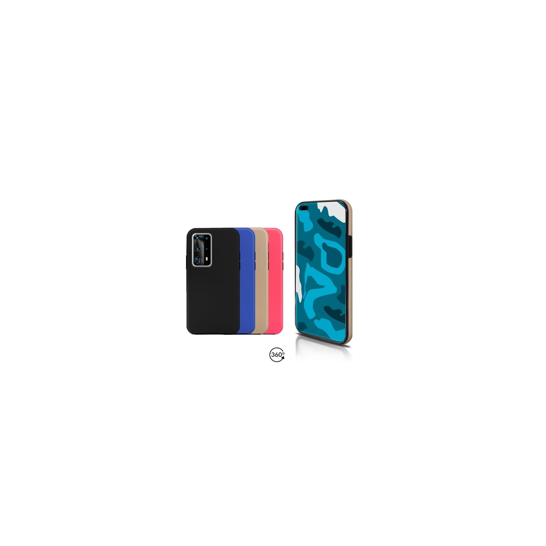 Funda Doble Huawei P40 Pro Silicona Delantera y Trasera - 4 Colores