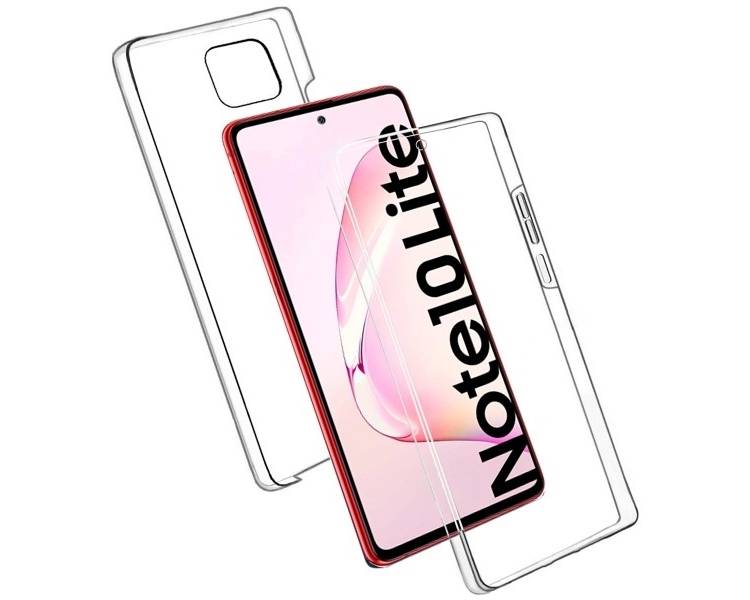 Funda Doble Samsung Galaxy A81 Note 10 Lite Silicona Transparente Delante Detras