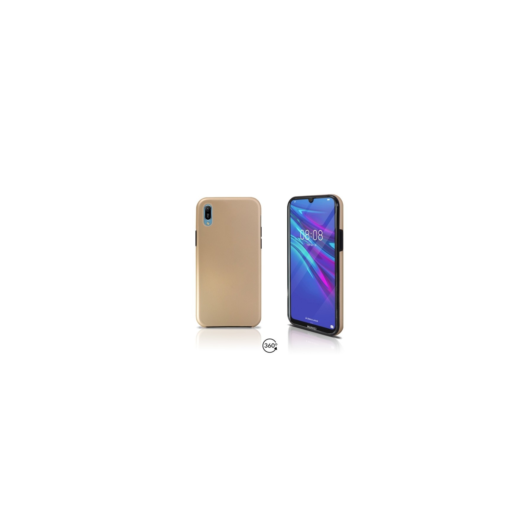 Funda Doble Huawei Y5 2019 Silicona Delantera y Trasera 360 - 4 Colores