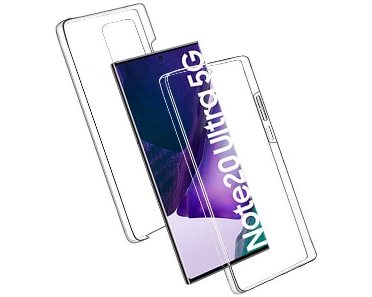 Funda Doble Samsung Galaxy Note 20 Ultra Silicona Transparente Delante Detras