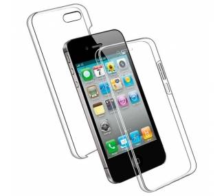 Funda Doble blando iPhone 4 Silicona Transparente Delantera y Trasera
