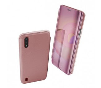 Funda Flip con Stand Samsung Galaxy A01 Clear View - 6 Colores