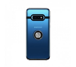 Funda Transparente Antigolpe Samsung Galaxy S10e con Imán y Soporte de Anilla