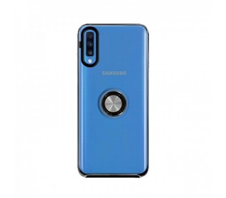 Funda Transparente Antigolpe Samsung Galaxy A70 con Imán y Soporte de Anilla