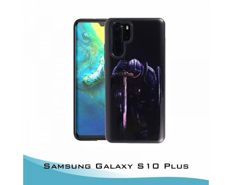Funda Samsung Galaxy S10 Plus Gel 2 piezas Guerrero