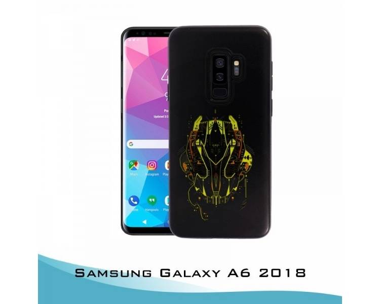Funda Samsung Galaxy A6 2018 Gel 2 piezas Máscara Amarilla