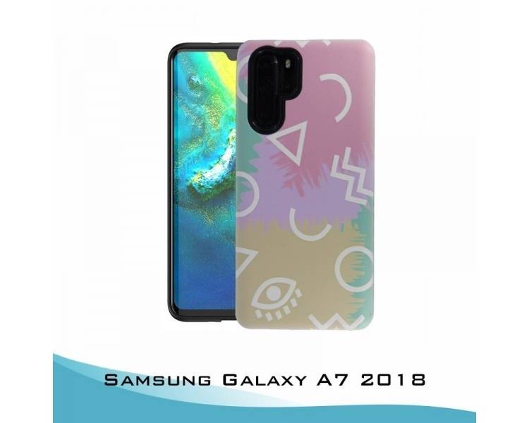 Funda Samsung Galaxy A7 2018 Gel 2 piezas Señales