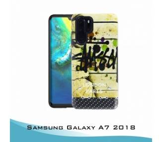 Funda Samsung Galaxy A7 2018 Gel 2 piezas London