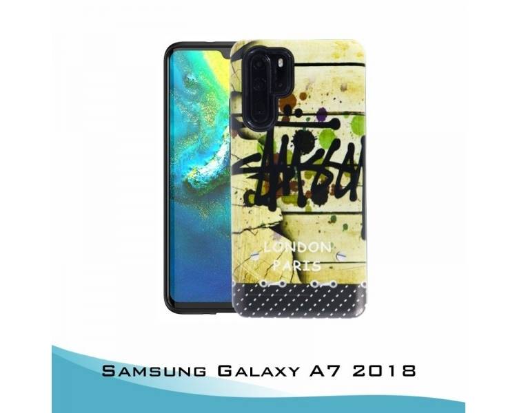 Funda Samsung Galaxy A7 2018 Gel 2 piezas London