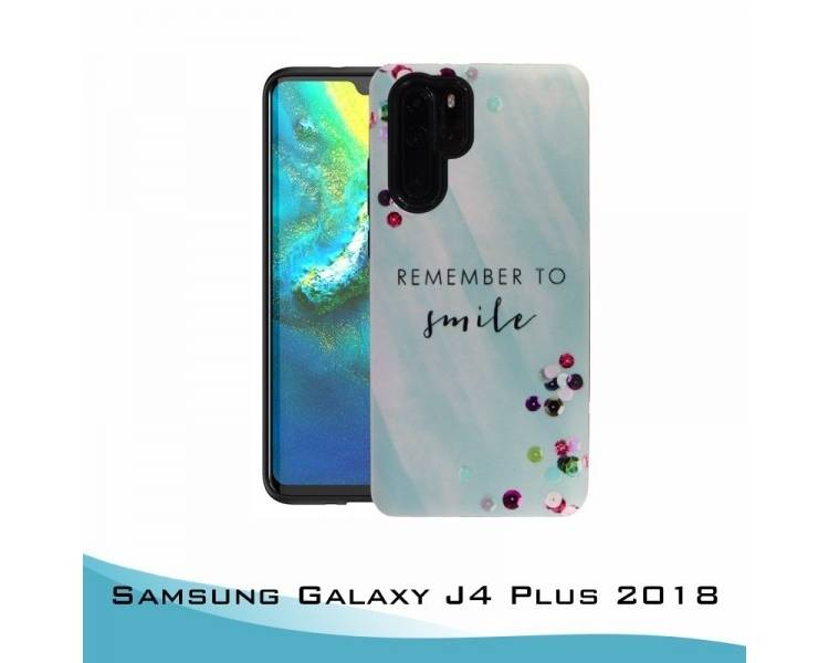 Funda Samsung Galaxy J4 Plus 2018 Gel 2 piezas Smile