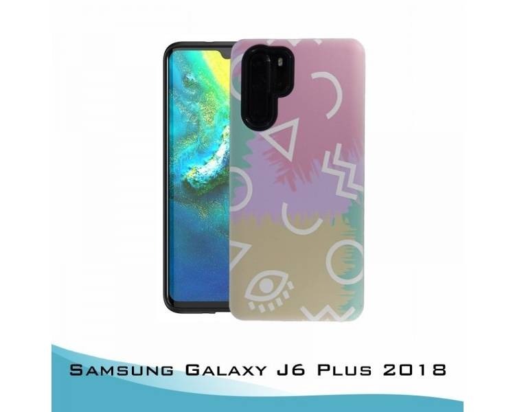 Funda Samsung Galaxy J6 Plus 2018 Gel 2 piezas Señales