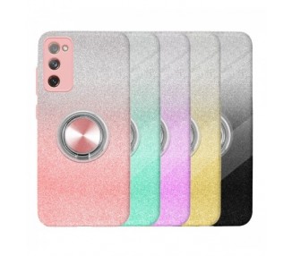 Funda Silicona Brillante Samsung Galaxy S20 FE Imán Soporte Anilla 5 Colores