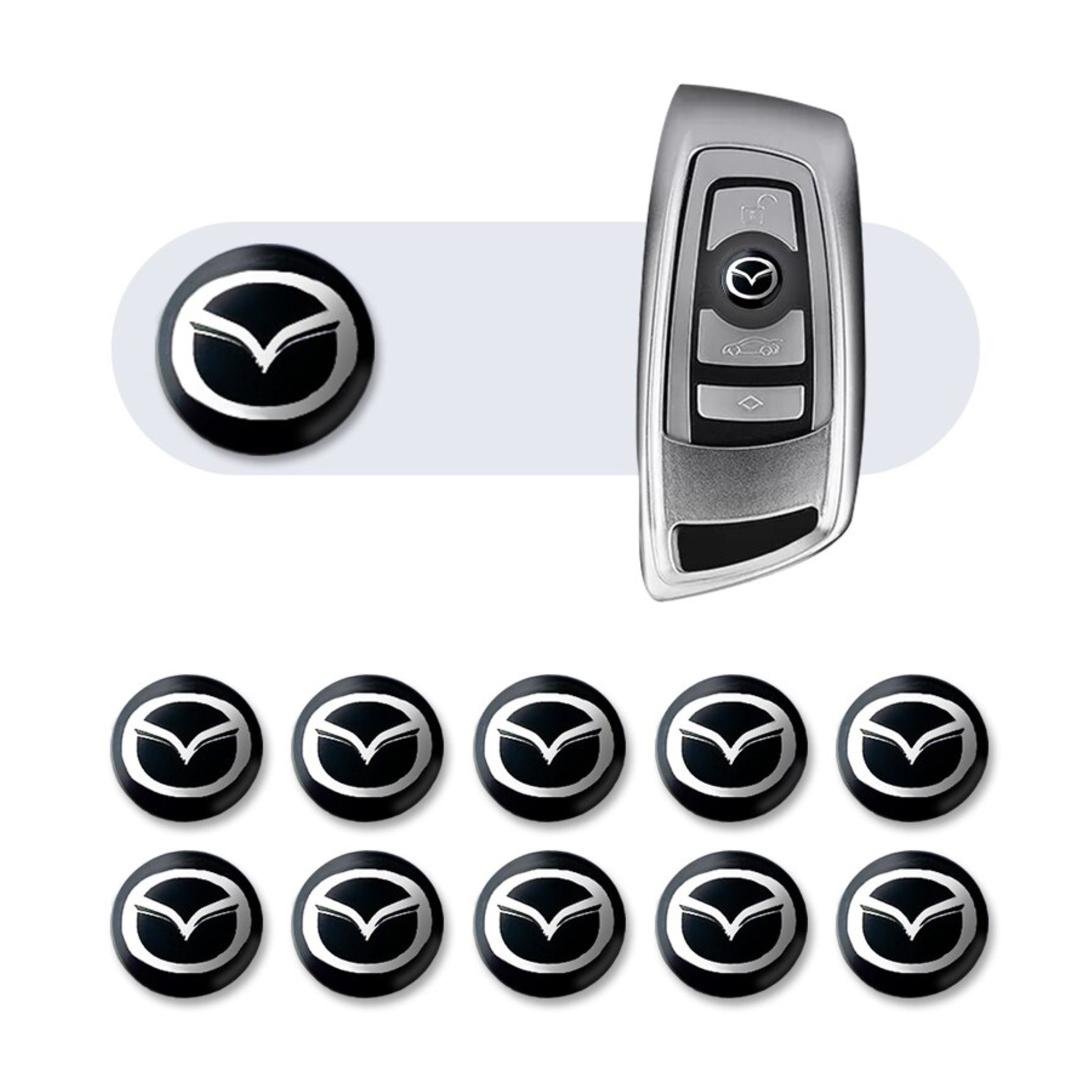 Logo Emblema Pegatina Compatible para la Llave de tu Mazda