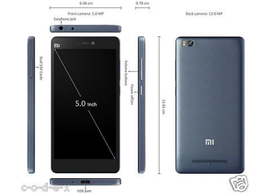 Xiaomi Mi 4C MI4C nouveau modèle, HexaCore SnapDragon 808, 2G Ram 16 G Rom Black Xiaomi - 5
