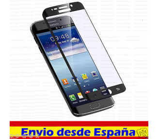 Protector Pantalla Cristal Templado Curvo Curvado 3D Para Samsung Galaxy S6 Edge