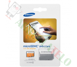 Samsung Evo Mb-Mp16Da/Eu - Tarjeta De Memoria Micro SDHC De 16Gb