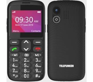 Teléfono móvil telefunken s520 para personas mayores/ negro