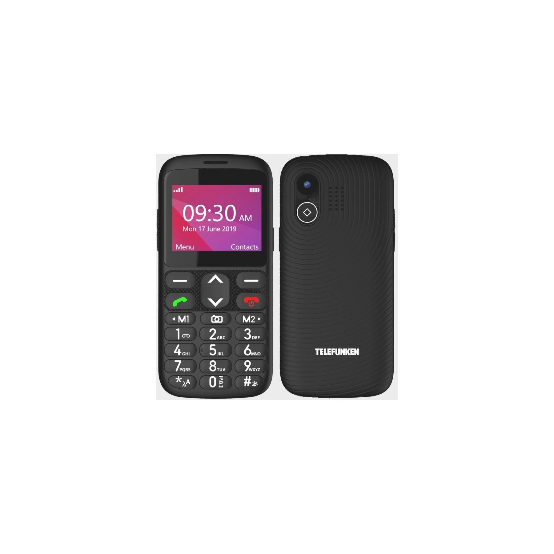 Teléfono móvil telefunken s520 para personas mayores/ negro