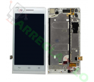 Kit Reparación Pantalla Para Huawei G6 G6-U00 3G con Marco Blanca